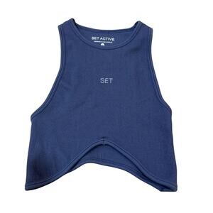 SET Active Sculptflex Purple High Rise Tank Bra Small